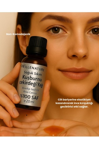 Villenature Soğuk Sıkım Kuşburnu Çekirdeği Yağı Rosehip Seed Oil Rosa Canina 20 Ml