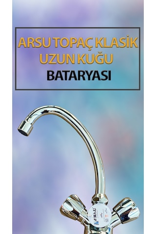 Topaç Klasik Uzun Kuğu Model Orkide Serisi Lavabo Batarya Krom