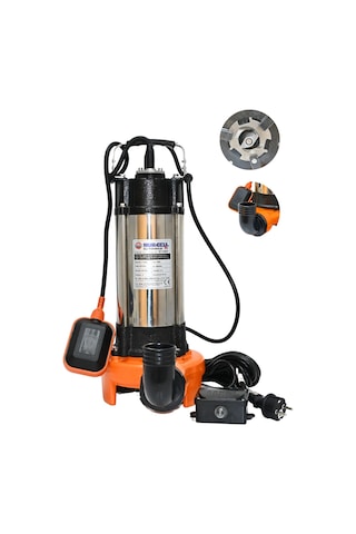 V1100df Bıçaklı Bakır Sargılı Drenaj Pompası Çift Termik Korumalı 1.1kw 1.5hp