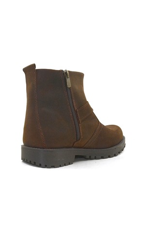 Rakerplus Chiron Hakiki Deri Tarçın Fermuarlı Kürklü Çizme Tarçın