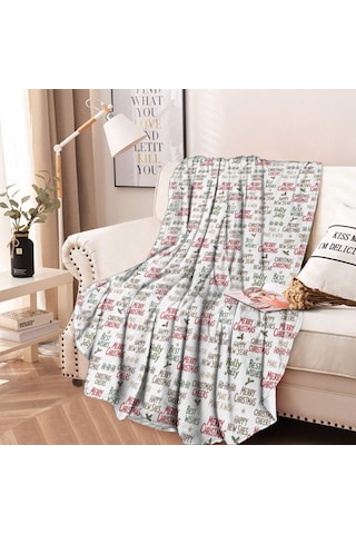 Noel Desenli 47 İnç Yuvarlak Flanel Battaniye, Yetişkin Ve Çocuk İçin, Yumuşak, Rahat Ve Hafif Noel Bayram Metni