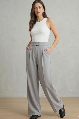 Fit Women Kadın Likralı Cırt Kapamalı Palazzo Pantolon 4433 Açık Gri