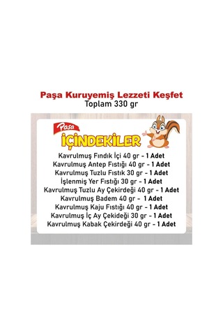 Paşa Kuruyemiş Lezzeti Keşfet 9 x 330 G