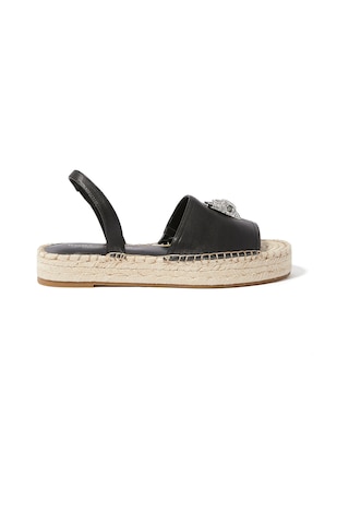 Kurt Geiger Kensington Deri Espadril Siyah