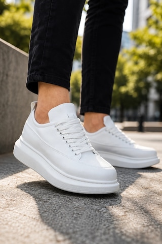 Mevese Lexa Cilt Deri Erkek Günlük Sneaker Ayakkabı - Beyaz