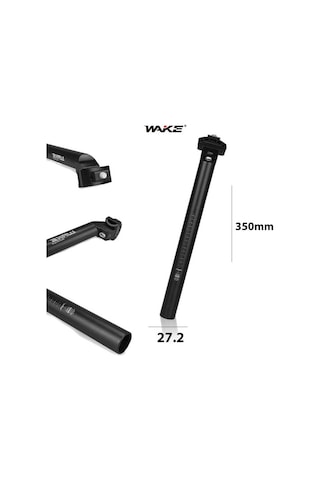 Wake Alüminyum Kızaklı 27.2 Mm 35 Cm Sele Borusu Siyah