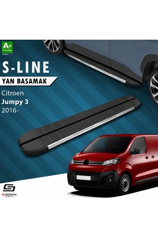 S-dizayn Citroen Jumpy 3 Kısa Şase S-line Krom Yan Basamak 213 Cm 2016 Üzeri A+ Kalite