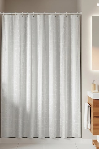 Tropik Home-mermerdesen Beyaz-çift Kanatlı Banyo Perdesi 110x200