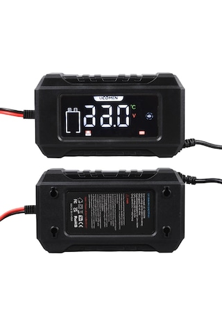 12v 6 Amper Lcd Ekranlı Akü Şarj Aleti