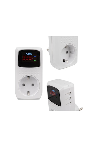 Vea Ve-22393 16a 3520w Tekli Dijital Göstergeli Akım Korumalı Priz 0