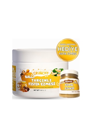 Mustang Nutrition Ballı Tarçınlı Crunchy Fıstık Ezmesi 350 Gr 24,40 Gr Protein + 40 Gr Fıstık Ezmesi Hediyeli