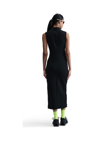 Nike Womens Tech Fleece Maxi Tank Dree Balıkçı Yaka Fermuar Yırtmaçlı Kadın Elbise Siyah