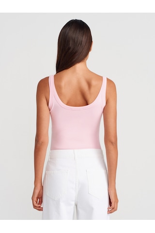 Dilvin 21053 Askılı Bodysuit-toz Pembe Toz Pembe