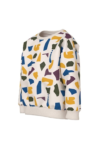 Name İt Unisex Çocuk Bisiklet Yaka Sweatshirt 13221507 001 Bej