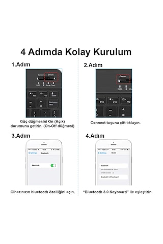 Microcase Samsung Active 4 Pro / Active 5 Pro 10.1'' İle Uyumlu Türkçe Bluetooth Klavye+mouse+tablet Standı Beyaz Al5166 Diğer