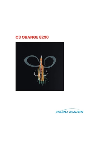 Seabor Squid Hook Skirt Hazır Asist Takım Orange 2/0 - 2 Adet