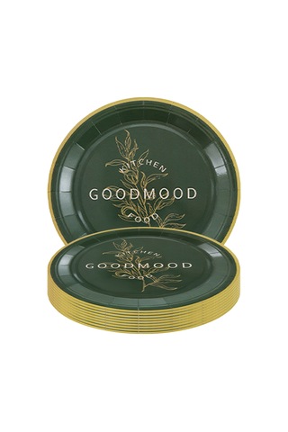 Qingmipy 18cm Gıda Kalitesi Atkı Kağıt Tabak Seti 10 Adet - Biyobozunur, Su Ve Yağa Dayanıklı, Parti & Piknik İçin