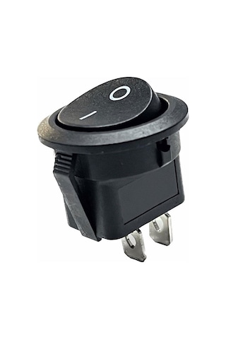 20mm Yuvarlak 2 Pin On/off Işıksız Power Anahtar 2 Adet