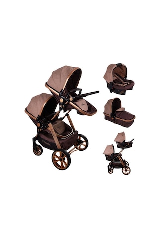 Mamma Twin Gold Travel Sistem İkiz Bebek Arabası