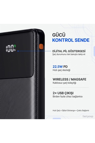 Buradabulabilirsin Snp-3015 Pd 22.5w 10.000mah Hızlı Şarj Lcd Ekran Powerbank Bbz Çok Renkli