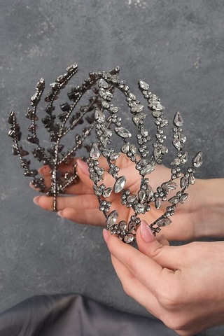 FdayAksesuar Gelin Saç Aksesuarı Çift Taraflı Helen Gelin Kına Tacı FRDY31688