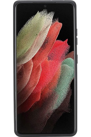 Bouletta Samsung Galaxy S21 Ultra Uyumlu Deri Kartlıklı KapakTN03
