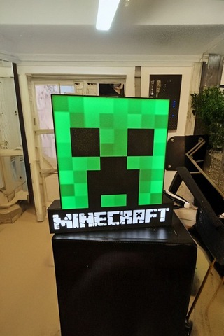 Minecraft Creeper Tasarımlı Dekoratif Aydınlatma Gece Lambası Çok Renkli