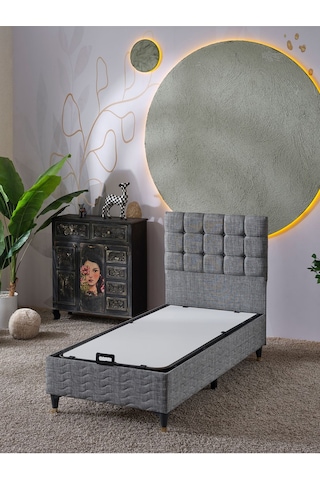 Beehanem 120x200 Bengü Baza+başlık+yatak 3 Lü Set Ketengri 120 X 200