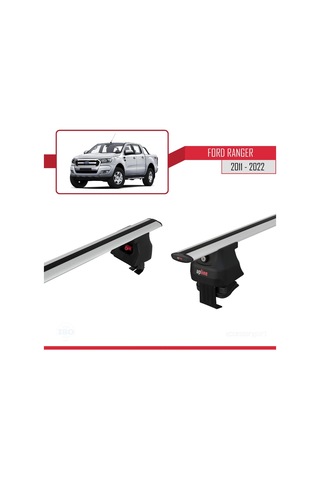 Ford Ranger 2011-2022 Arası İle Uyumlu Ace-4 Ara Atkı Tavan Barı Gri