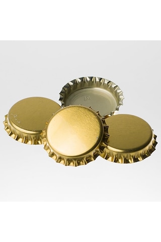 Kombuçça Soda Gazoz Bira Konserve Şişe Kapağı - Gold/gümüş Renkli Taç Metal Teneke Kapak 250 Adet Diğer