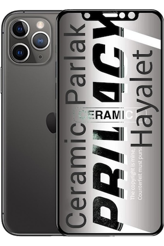 Apple Uyumlu iPhone 11 Pro Hayalet Ekran Koruyucu Cam Parlak Seramik