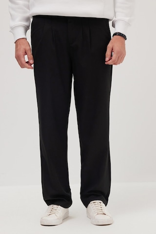 Tudors Erkek Regular Fit Klasik Kesim Normal Bel Geniş Paça Siyah Pantolon-40339 Siyah