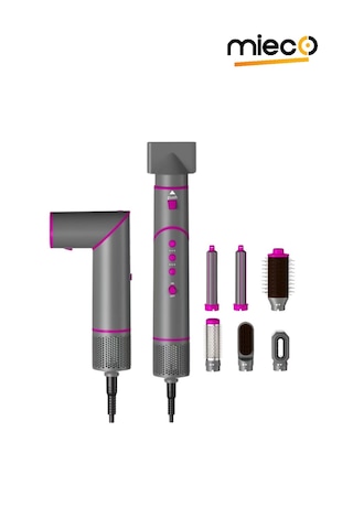 Mieco Aria 8 In Iyon Özellikli 1 Saç Kurutma Ve Şekillendirme Seti Pink