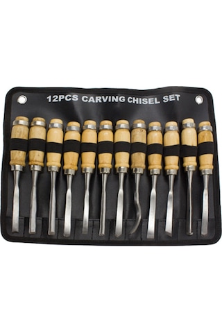 12 Adet Set Ağaç İşleme Kesiciler Seti Diy Ağaç İşleme Çok Renkli