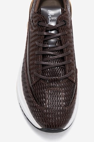 Marcomen Erkek Kalın Taban Bağcıklı Sneaker Gerçek Deri Mc 22449 Kahverengi Kahverengi