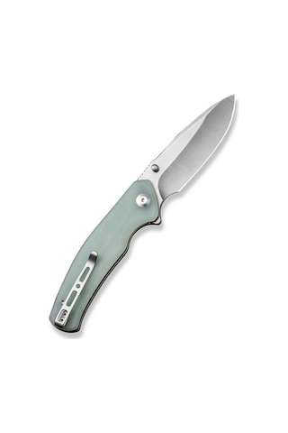 Sencut Slashkin Flipper & Thumb Stud Knife Natural G10 Handle Kamp Çakı Açık Yeşil