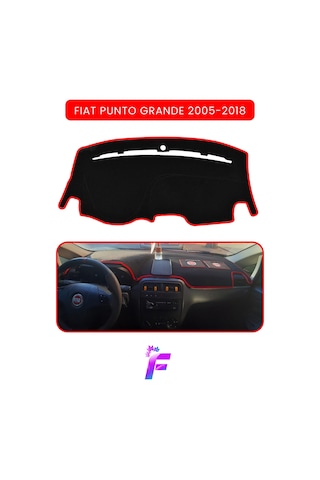 Fıat Punto Grande 2005-2018 Uyumlu Torpido Örtüsü Araca Özel Üretim Kolay Montaj Tb45 Kırmızı