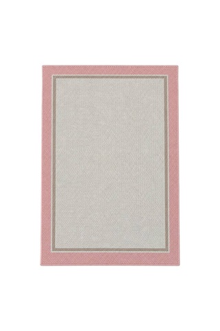 Çift Bordürlü Lüks Orijinal Sisal Dokuma Halısı Salon Halısı Mutfak Halısı Koridor Makine Halısı Pembe-krem-bej 926846847 Pembe-krem-bej