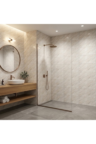 60x60 Cm Kendinden Yapışkanlı Duvar,banyo,tezgah Arası Bej Mermer-12 Adet 1103-60-12