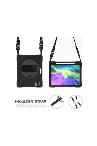 Apple Uyumlu iPad Pro 11 2020 12.9 İnç Kılıf Defender Tablet Tank Koruma Standlı Df33 Nano Kalem