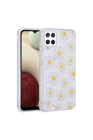 Zore Samsung Galaxy Uyumlu M33 Kılıf Simli Desenli Kamera Korumalı Parlak Omsy Popy Kapak - Kulübe