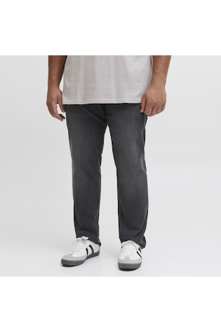 Jack & Jones Büyük Beden Slim Fit Düsük Bel Jean - Glenn - 12288381 Black Denim
