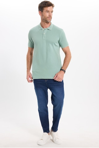 Tudors Erkek Slim Fit Dar Kesim Premium Seri %100 Pamuk Yumuşak Dokulu Merserize Yeşil Polo Yaka Tişört-50926