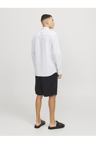 Jack & Jones Erkek Keten Karışımlı Şort - Jaiden - 12274968 Black