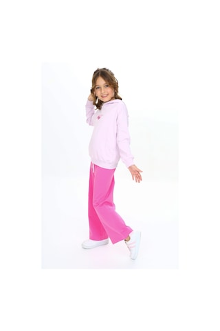 Toontoy Kids Toontoy Kız Çocuk Kapüşonlu Önü Yazı Baskılı Eşofman Takım Açık Lila