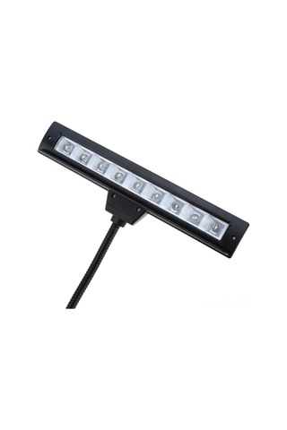 Springsun 360 Derece Eğilebilir 9 Led'li Kancalı Not Lampı - Usb/pil Beslemeli, Kitap/müzik Notu Işığı, Parlaklık Ayarlı Siyah Masa Lambası Diğer