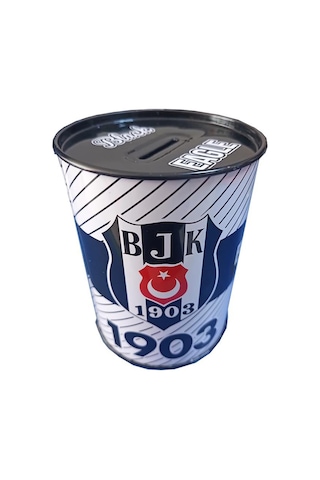 Beşiktaş Metal Kumbara Orta Boy 1 Adet Bjk Kumbara Taraftar Kumbara Kara Kartal 12x9 cm