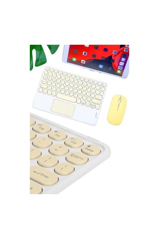 Touchpad Tüm Cihazlara Uyumlu Bluetooth Klavye Touchpad Slim Kablosuz Wifi Q Klavye - Hs08373518-6 Renkli
