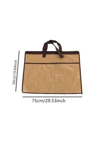 Pazly Yerden Yastık Tote Suntek Saklama Kahve Fermuarlı Çantası Çanta Bq Diğer