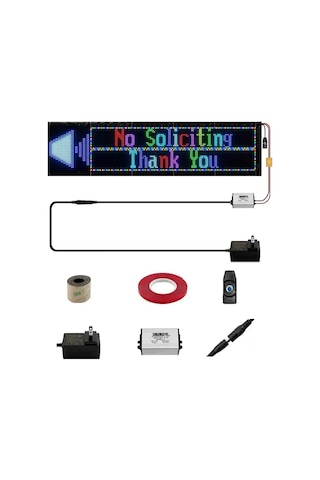 Powermaster Pm-23829 23,2x102cm Kayan Yazı Led Tabela Araç Oto Arka Cam İçin Led Yazılı Tabela